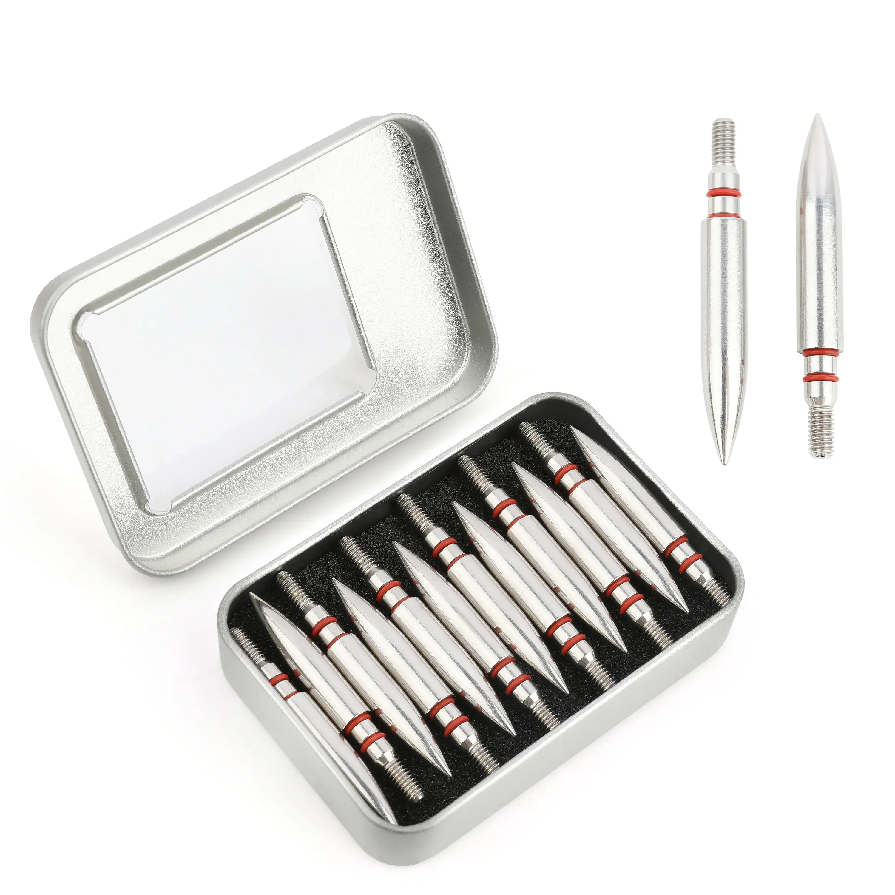 Screw-In Bullet Points Target 100-300 Grain Stainless Steel (12 Pack)-CHN Archery