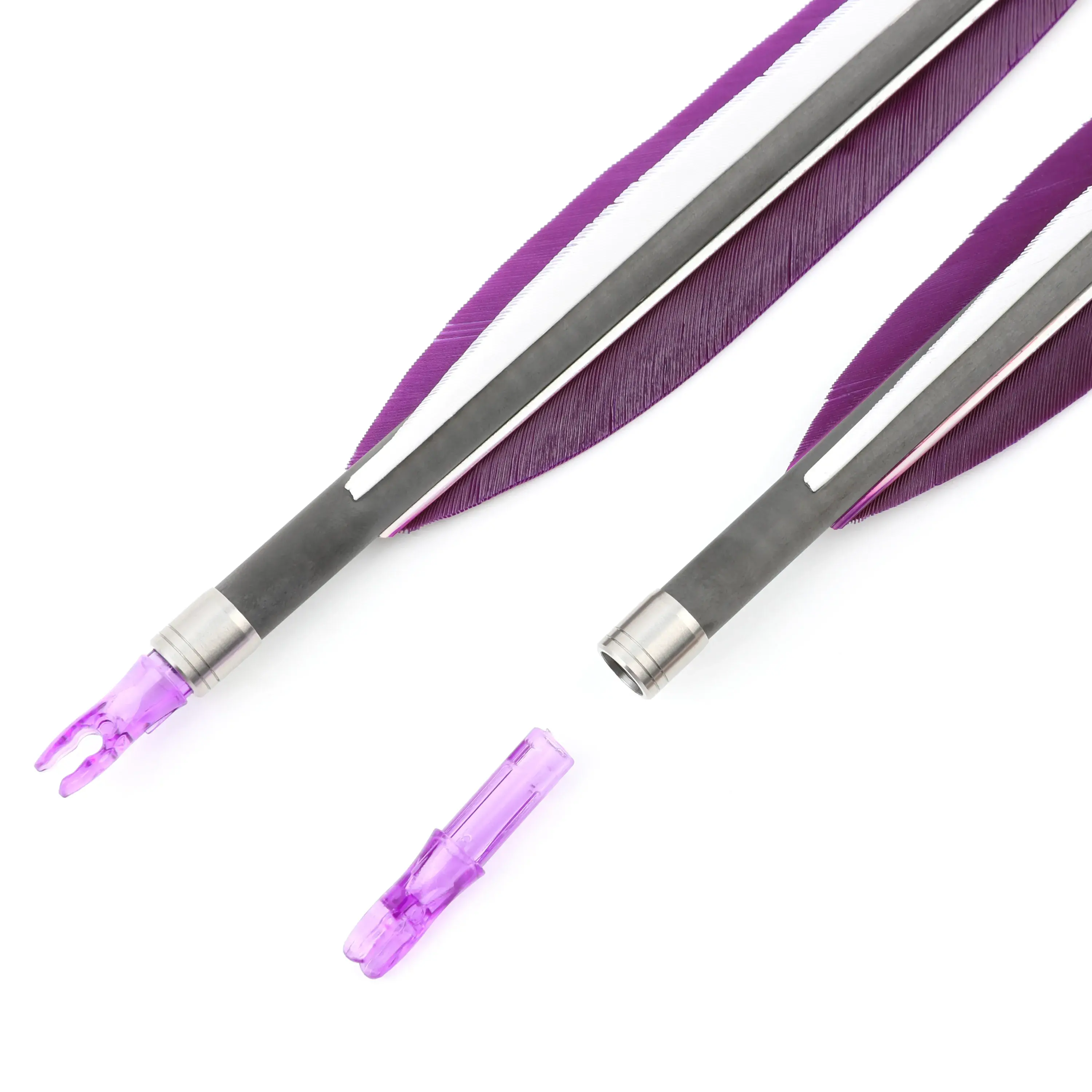 Stainless Steel Nock Impact Collars for ID 6.2 mm/.244" Arrows (12 Pack)