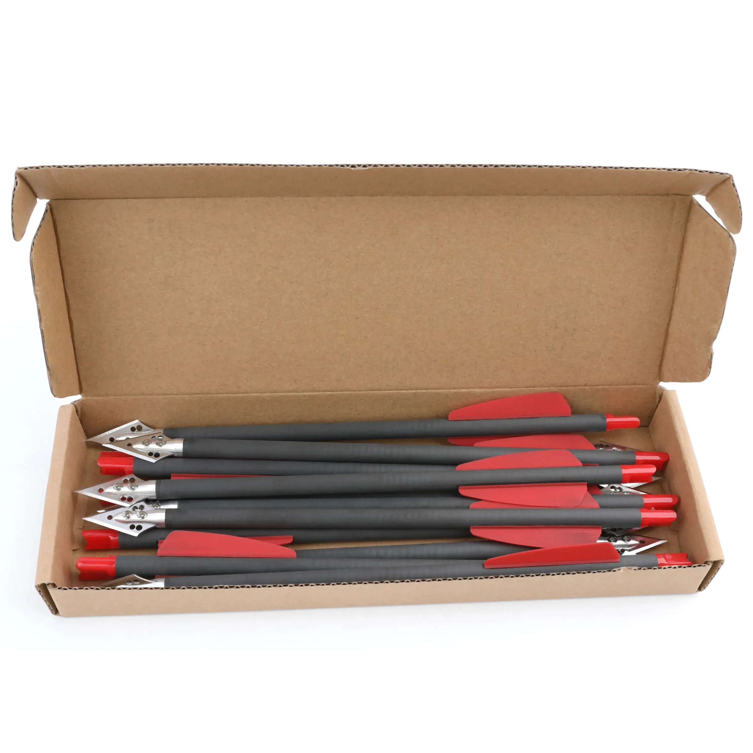 SHARROW 8.9" Pure Carbon Crossbow Bolts - ID 6.2 mm (12 Pack)-CHN Archery