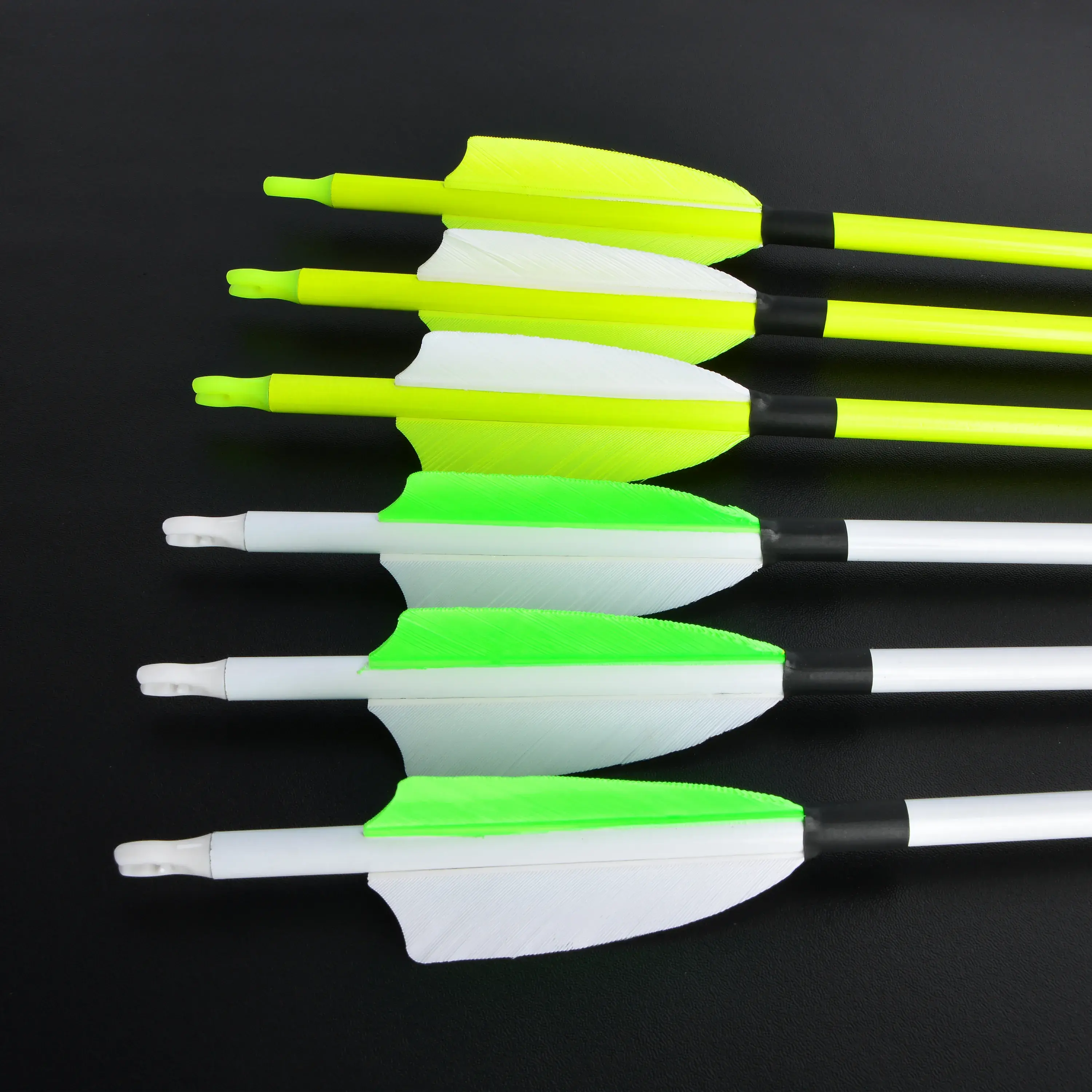 SHARROW 30" Fluorescent Yellow Carbon Arrows Spine 500 (12 Pack)-CHN Archery