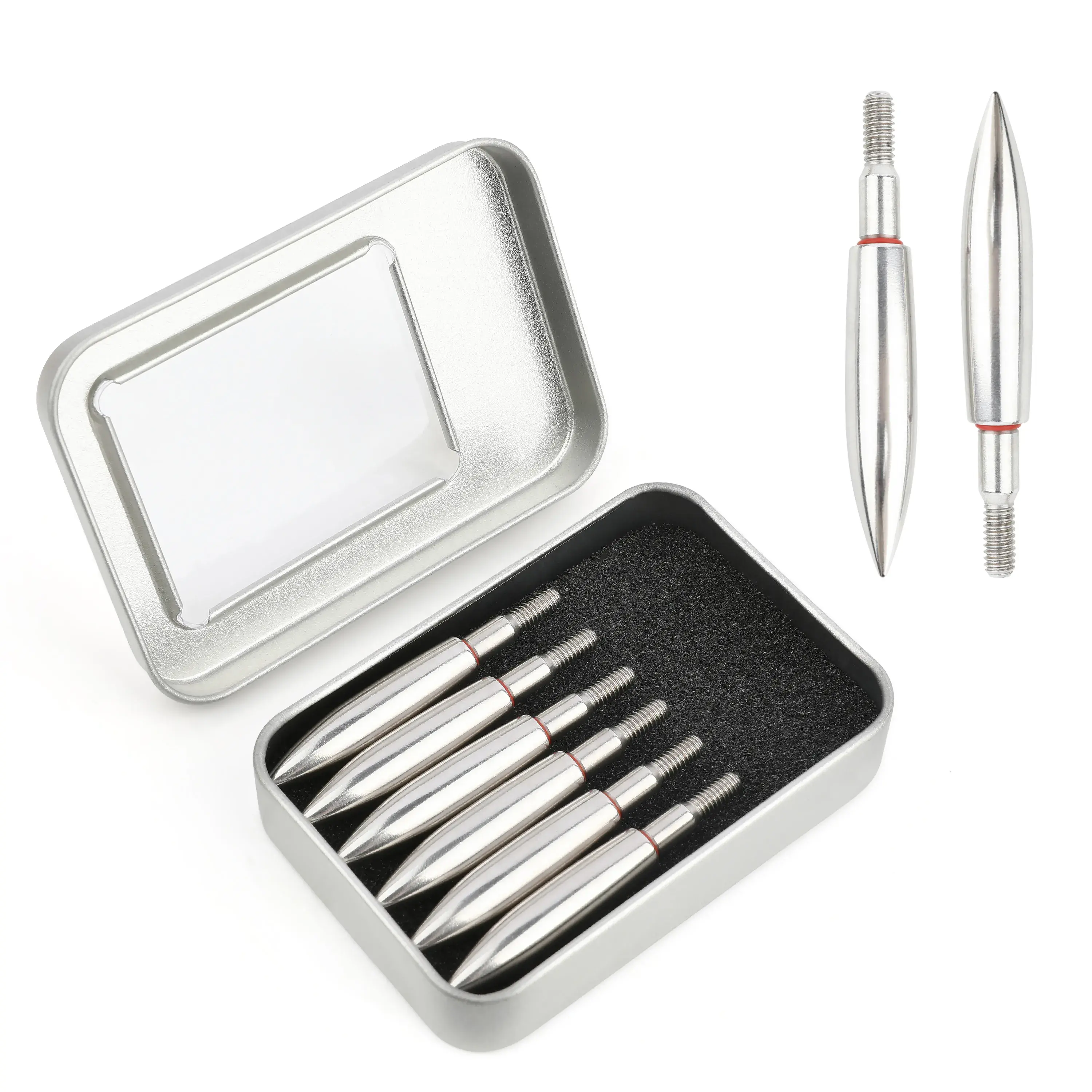 Archery Screw-In Bullet Points 100-350 Grain Stainless Steel (12 Pack)-CHN Archery