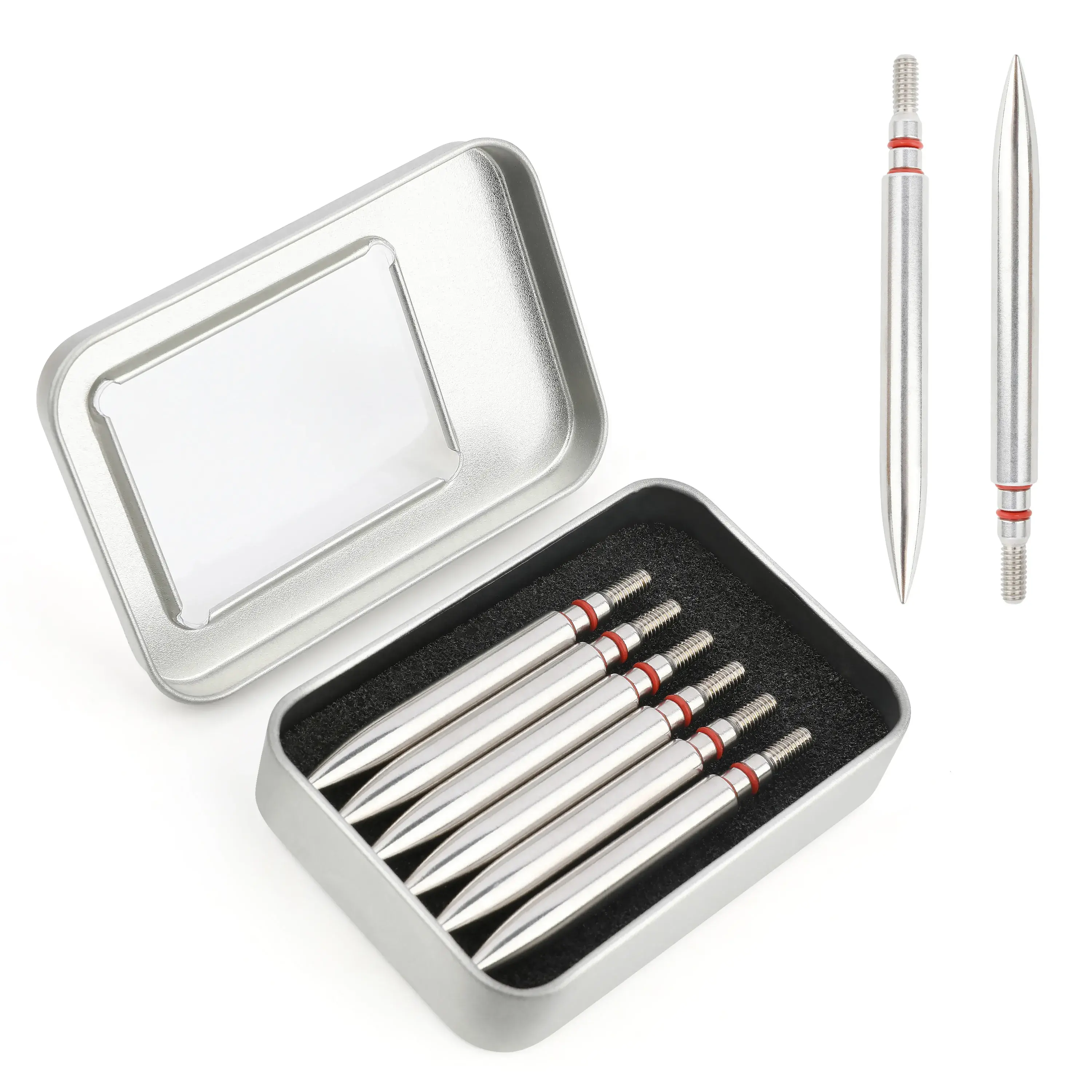 Screw-In Bullet Points Target 100-300 Grain Stainless Steel (12 Pack)-CHN Archery