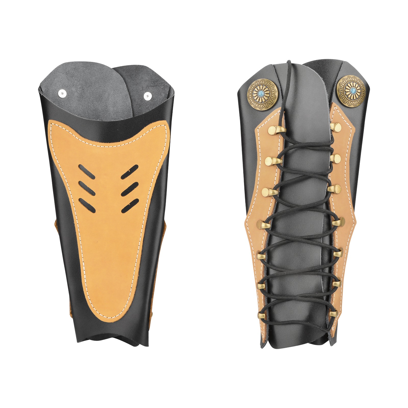 Archery Arm Guard Traditional Medieval Style Leather Arm Protector-CHN Archery