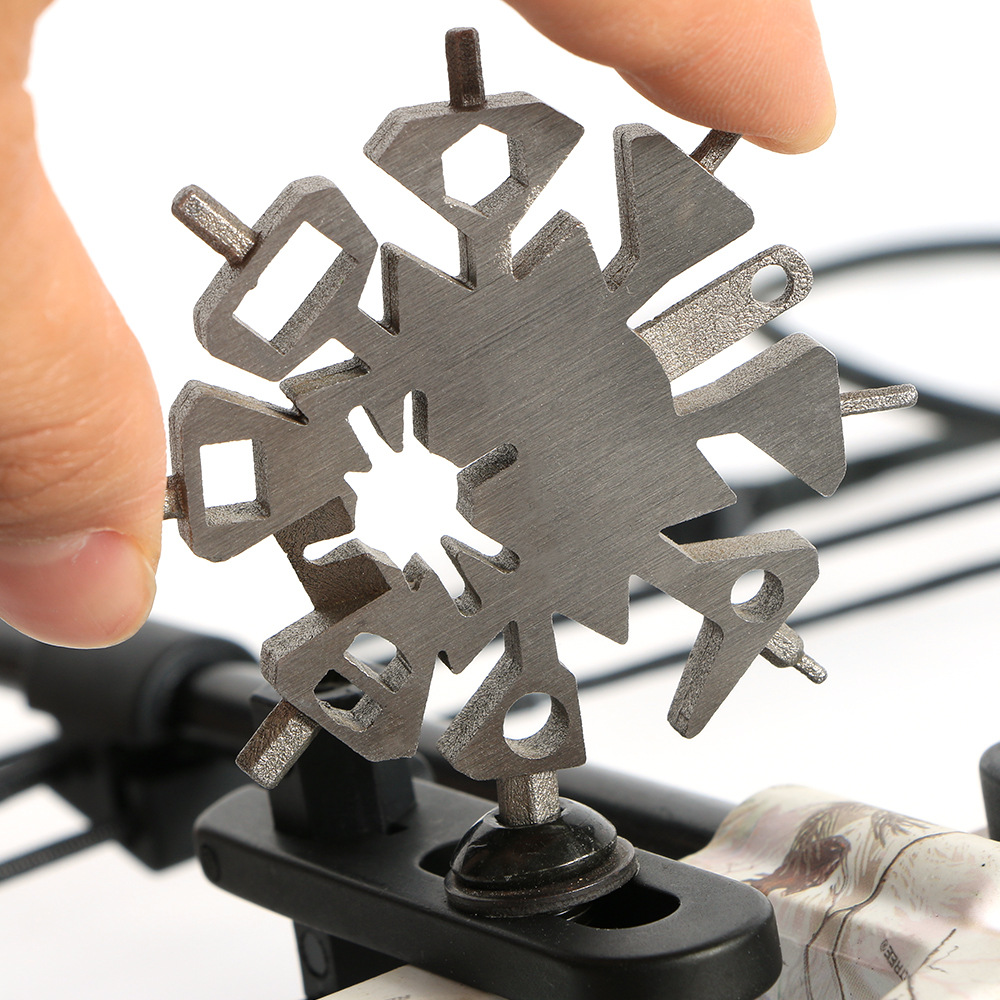 Archery Multifunction Snowflake Arrow Repair Kit Tool Keychain-CHN Archery