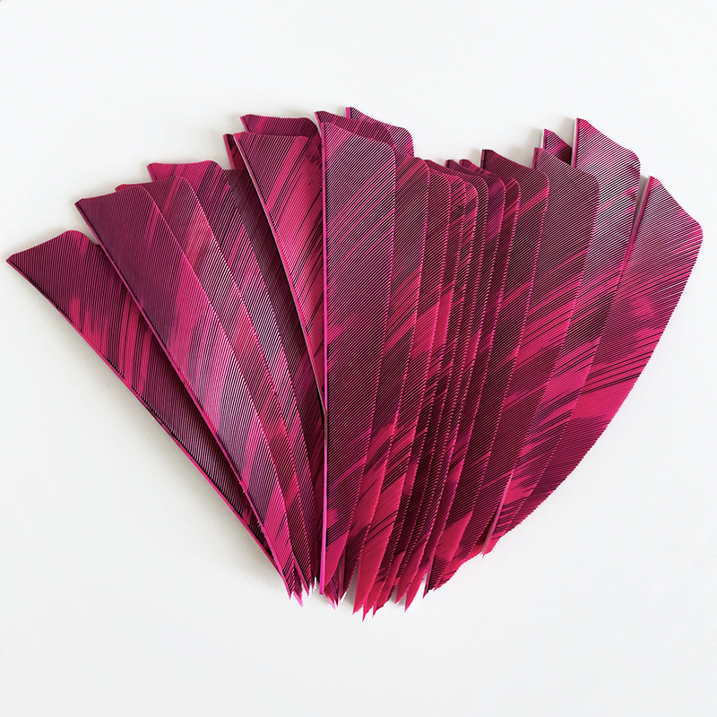 Arrow Feather Fletchings 3" 4" 5" Shield Cut Fire Camo RW (50 Pack)-CHN Archery