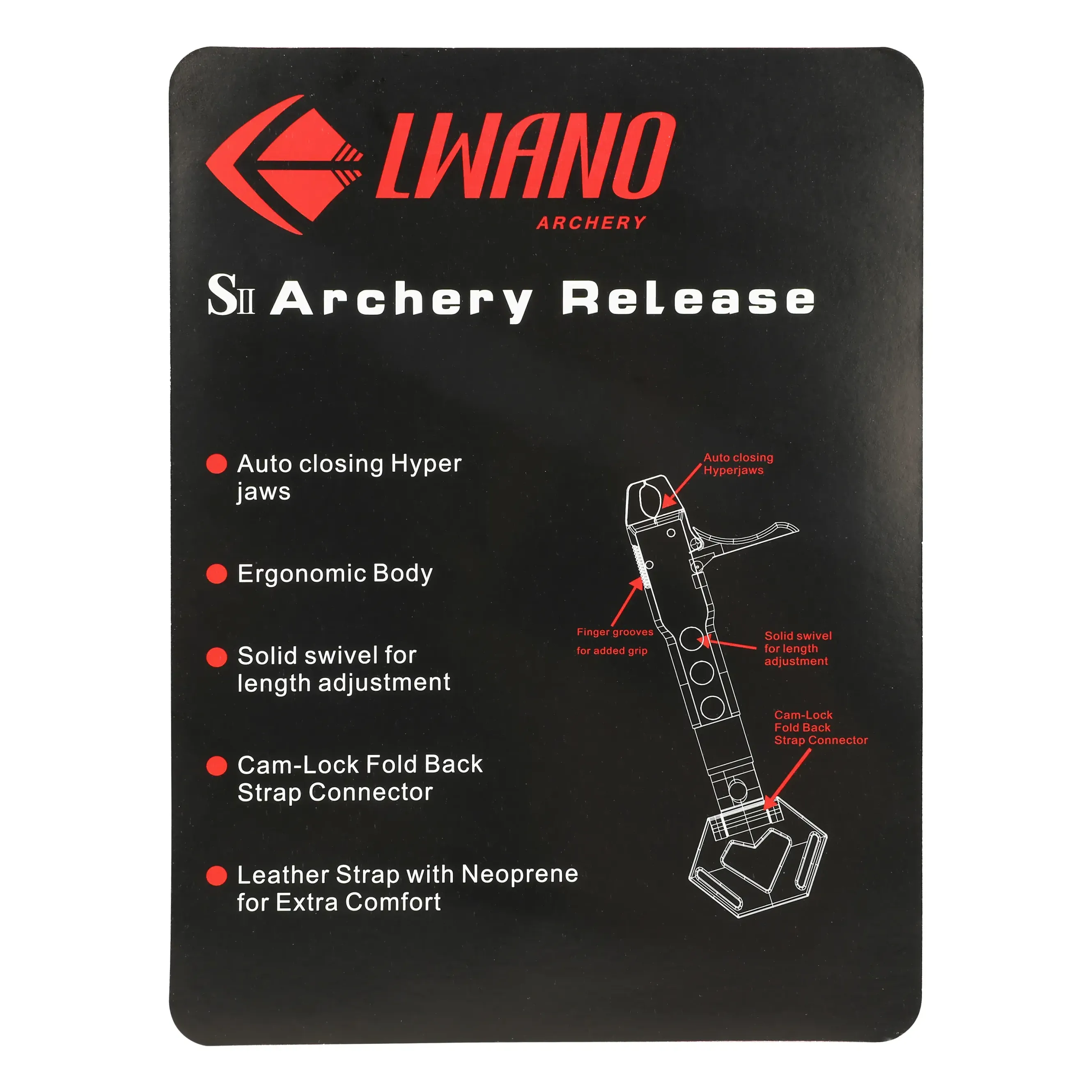 LWANO S2 Index Finger Release Archery Wrist Strap ReleaseCHN Archery