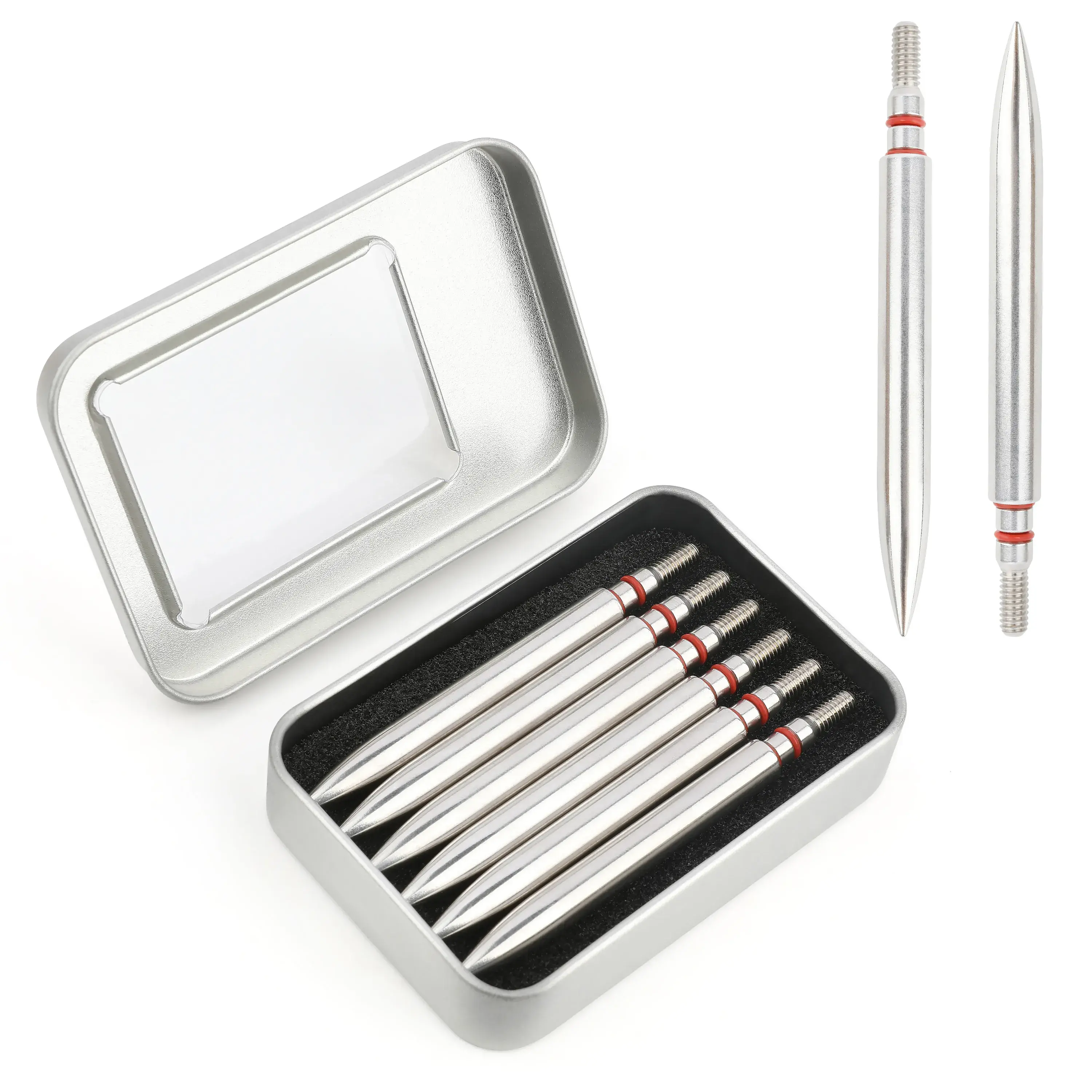 Screw-In Bullet Points Target 100-300 Grain Stainless Steel (12 Pack)-CHN Archery