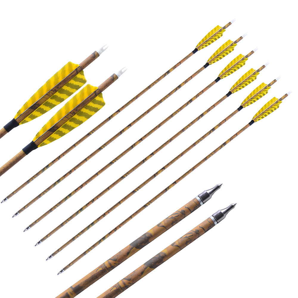 6/12PCS Archery 31" Aluminum Arrows SP500 Compound Recurve Bow Hunting Target 