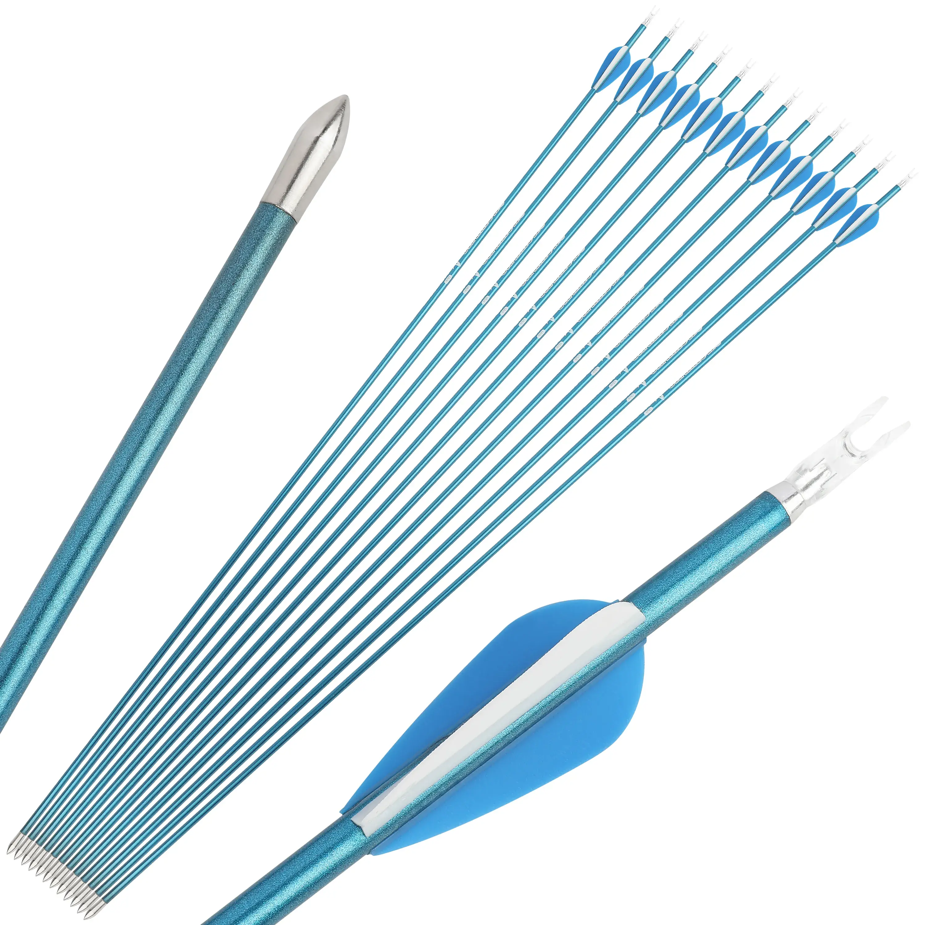 SHARROW Target Arrows Spine 400/500/600/700/800/900/1000 (12 Pack)-CHN Archery