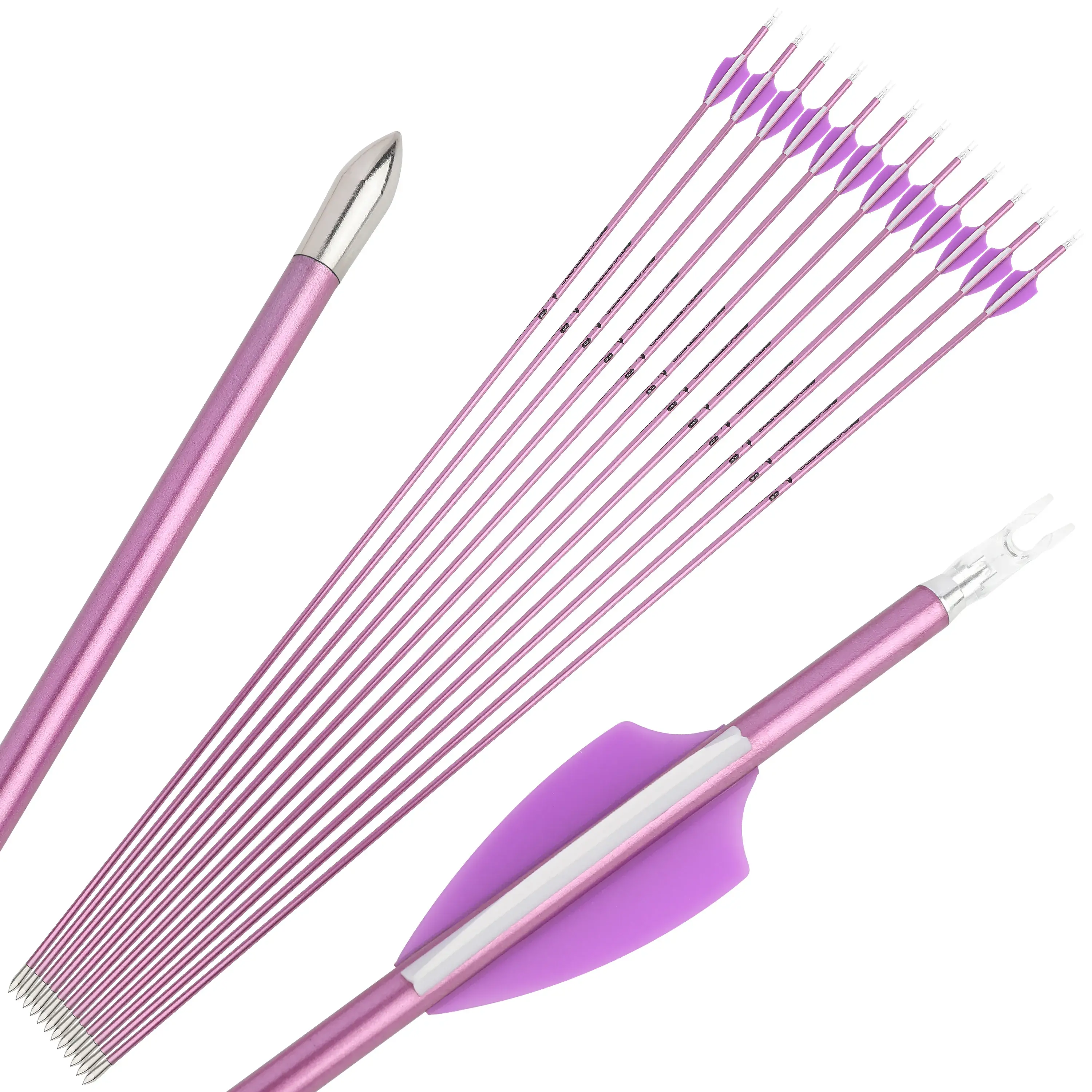 SHARROW Target Arrows Spine 400/500/600/700/800/900/1000 (12 Pack)-CHN Archery