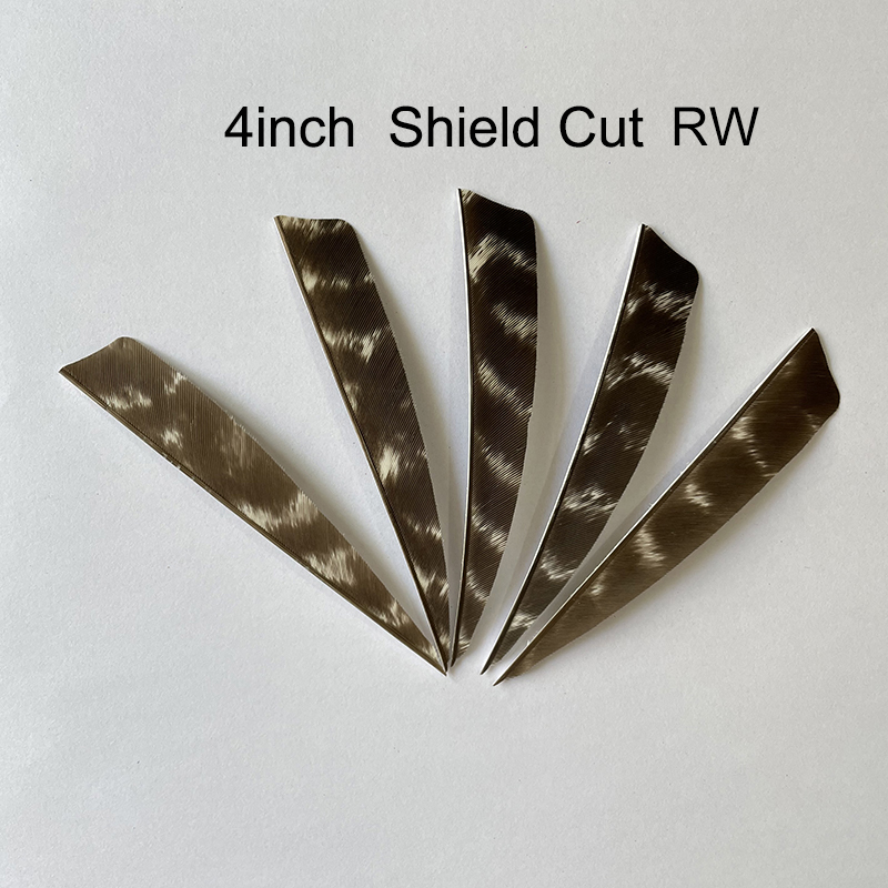 Natural Barred Turkey Feathers Archery 3" 4" 5" RW/LW (50 Pack)-CHN Archery