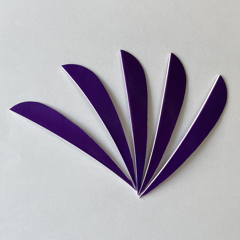 Feather Fletchings for Arrows 3" 4" 5" Parabolic RW (50 Pack)-CHN Archery