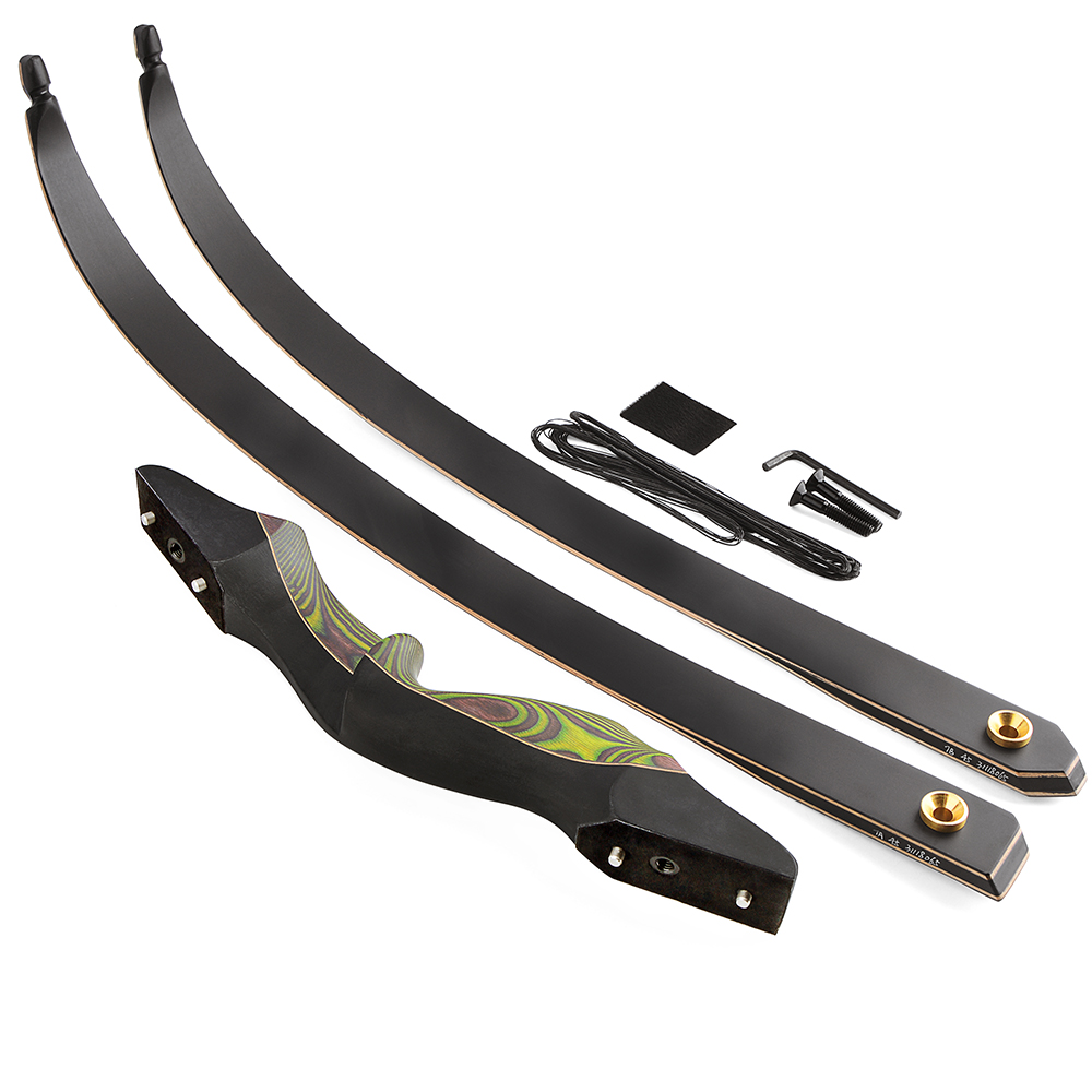 AMEYXGS 60" Wooden Takedown Recurve Bow 25-60# @28"