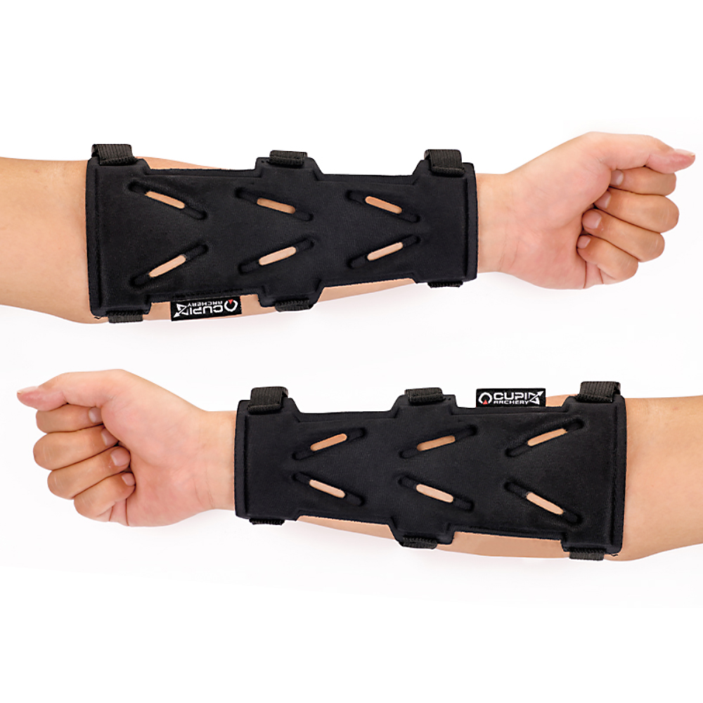 H3 Archery Arm Guard Black 3-Strap Foam Arm Protector-CHN Archery
