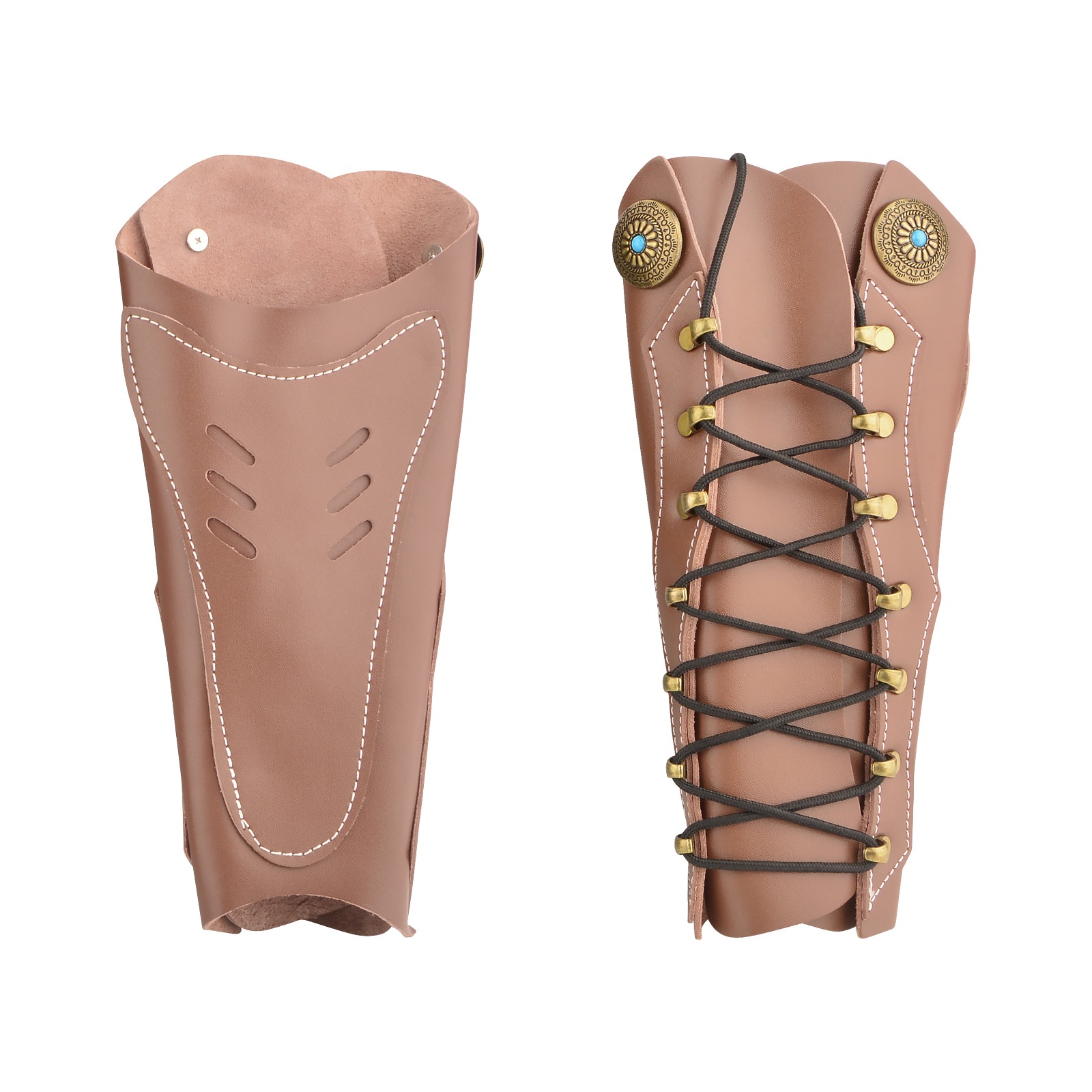 Archery Arm Guard Traditional Medieval Style Leather Arm Protector-CHN Archery