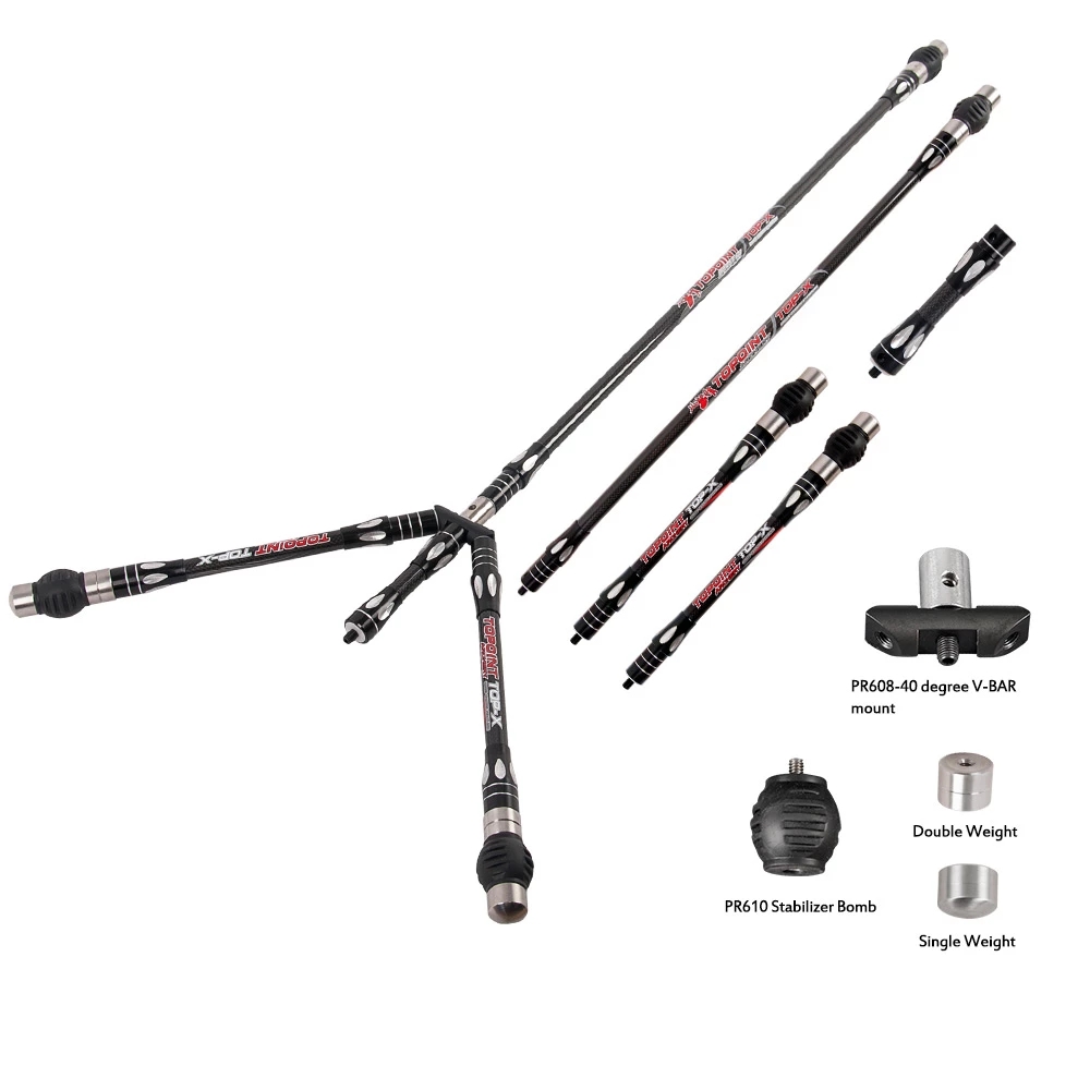 TOPOINT PR633 Carbon Weave Target Stabilizer Combo-CHN Archery