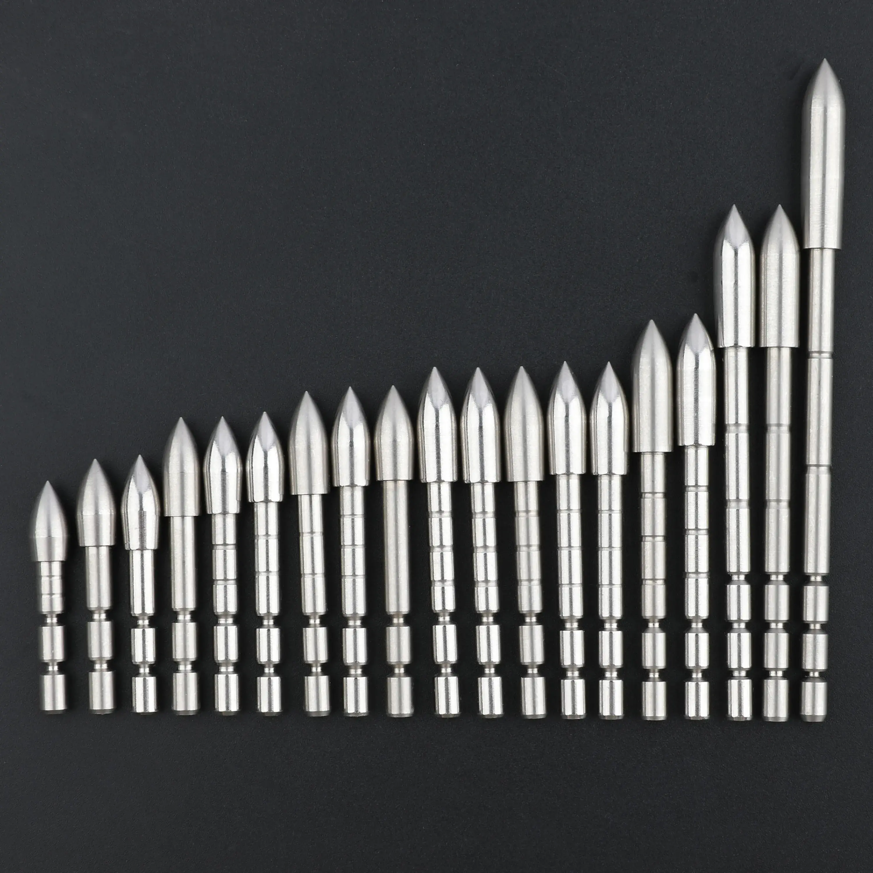 4.2 mm Arrow Target Points 60-200 Grains Stainless Steel (12 Pack)-CHN Archery
