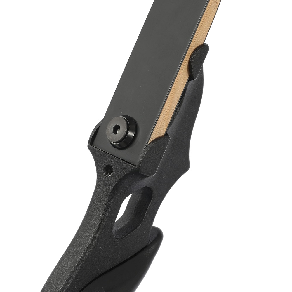 BLACK HUNTER 60" Traditional Metal Hunting Recurve Bow 20-55 lbs-CHN Archery