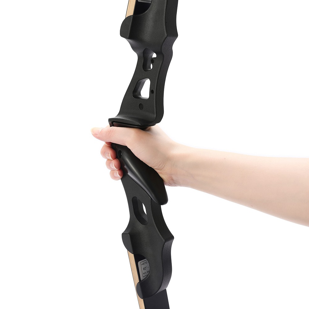 BLACK HUNTER 60" Traditional Metal Hunting Recurve Bow 20-55 lbs-CHN Archery