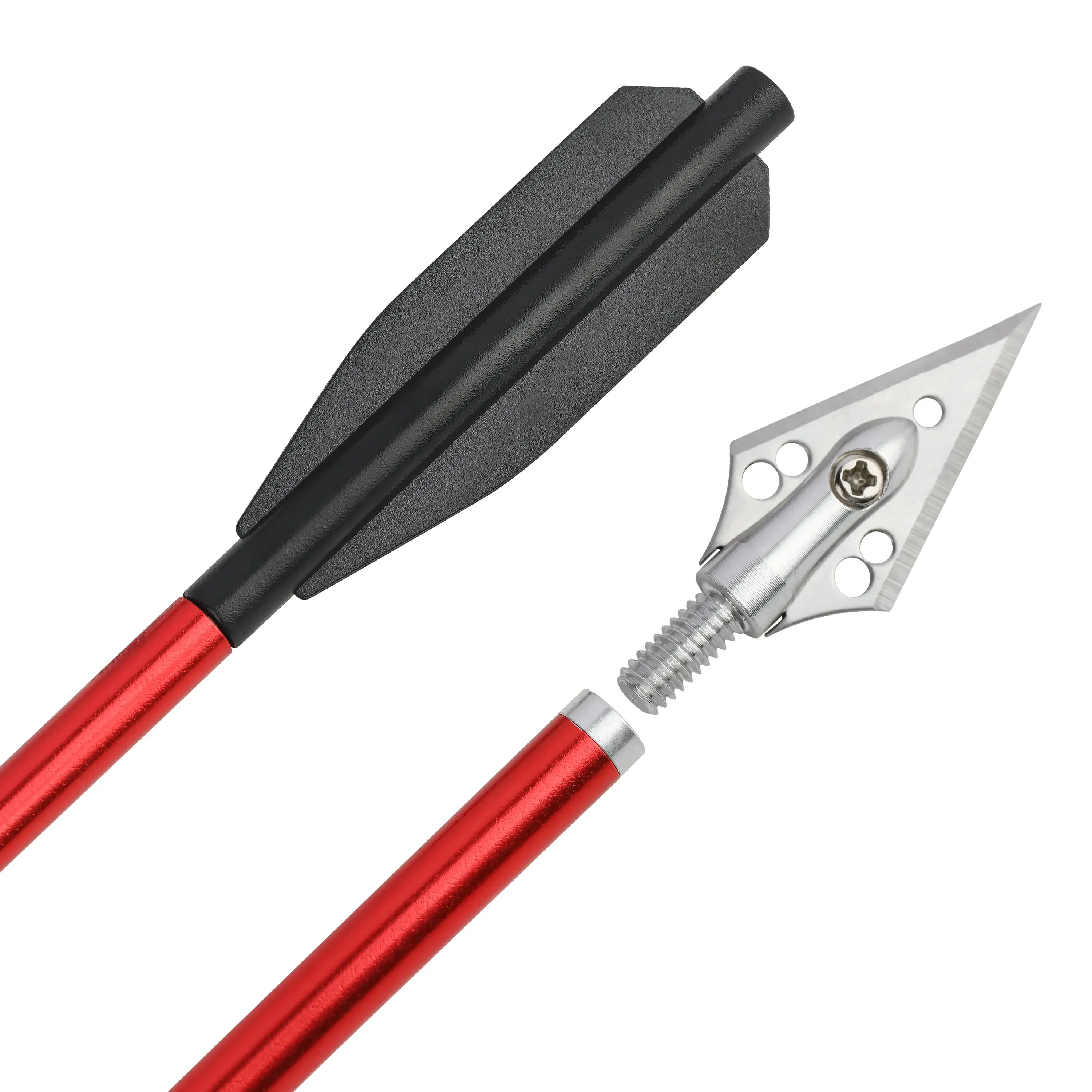 SHARROW 6.8" Aluminum Crossbow Bolts with Broadheads (12 Pack)-CHN Archery