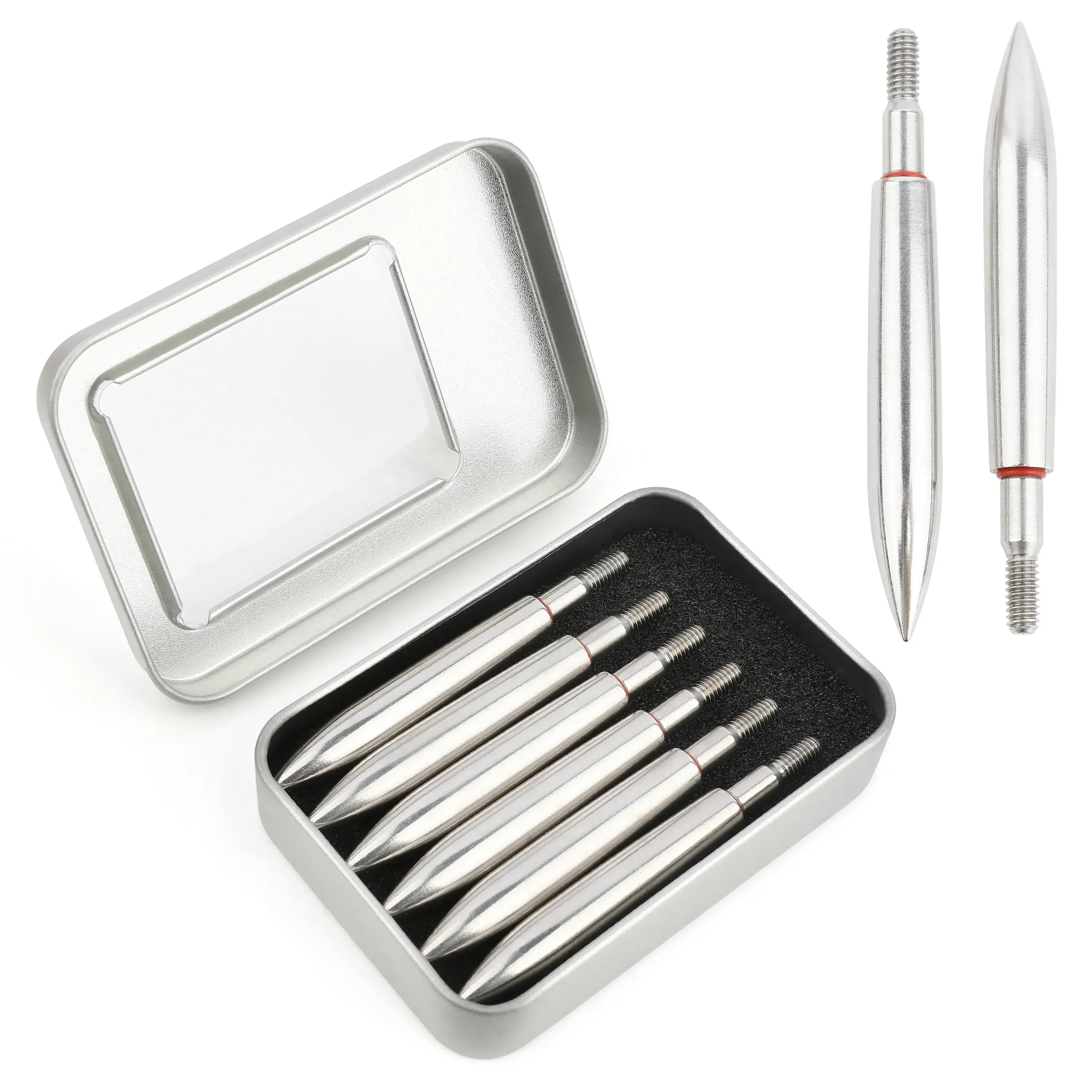 Archery Screw-In Bullet Points 100-350 Grain Stainless Steel (12 Pack)-CHN Archery