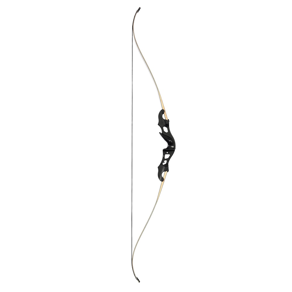 BLACK HUNTER 60" Traditional Metal Hunting Recurve Bow 20-55 lbs-CHN Archery
