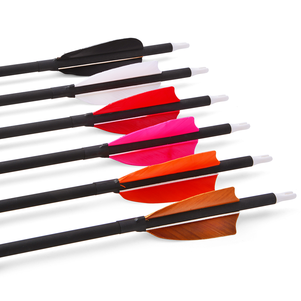 SHARROW 30 Inch Archery Carbon Fiber Arrows for Recurve Bow (12 Pack)-CHN Archery