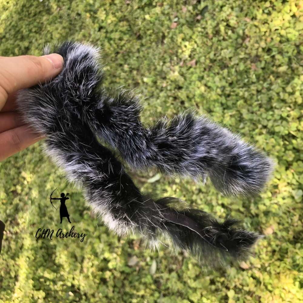Otter Fur Recurve String Silencers for Traditional Recurve/Longbow (2 Pack)-CHN Archery