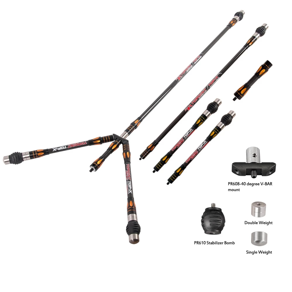 TOPOINT PR633 Carbon Weave Target Stabilizer Combo-CHN Archery