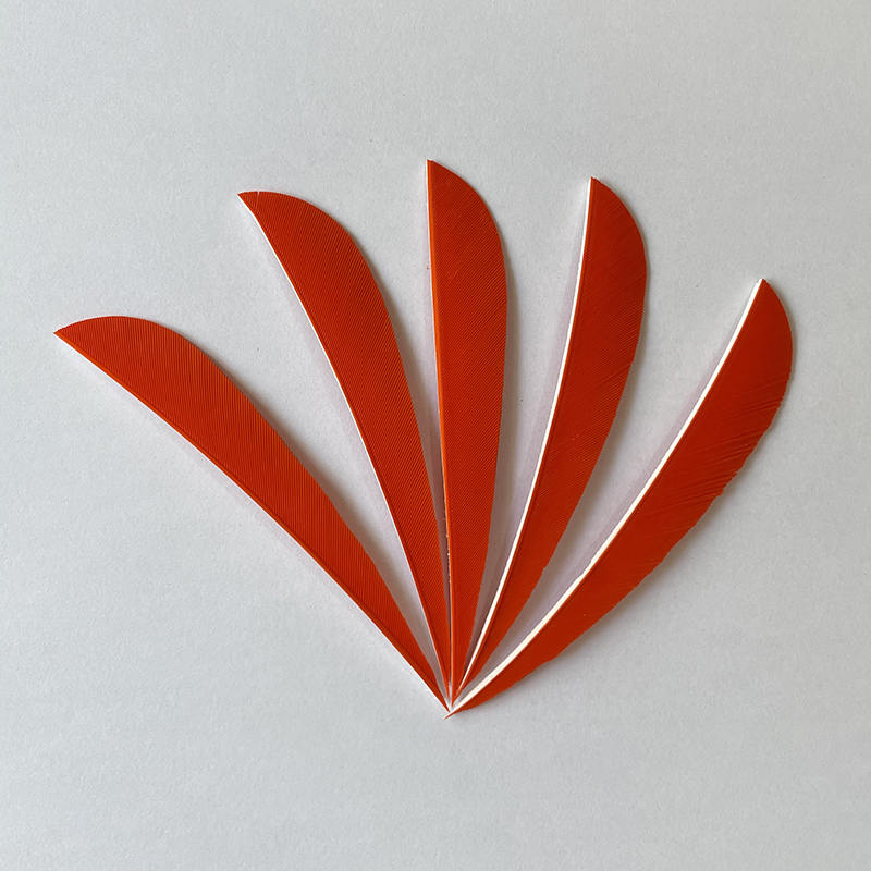 Feather Fletchings for Arrows 3" 4" 5" Parabolic RW (50 Pack)-CHN Archery