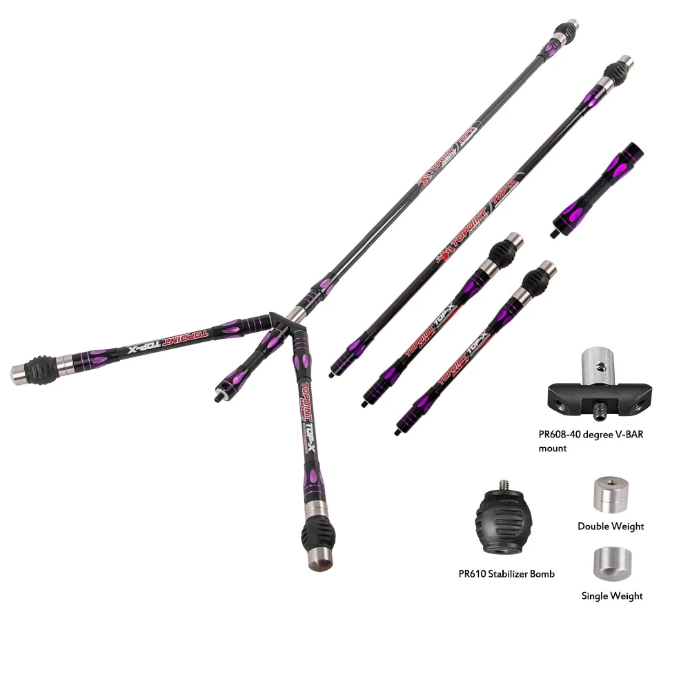 TOPOINT PR633 Carbon Weave Target Stabilizer Combo-CHN Archery