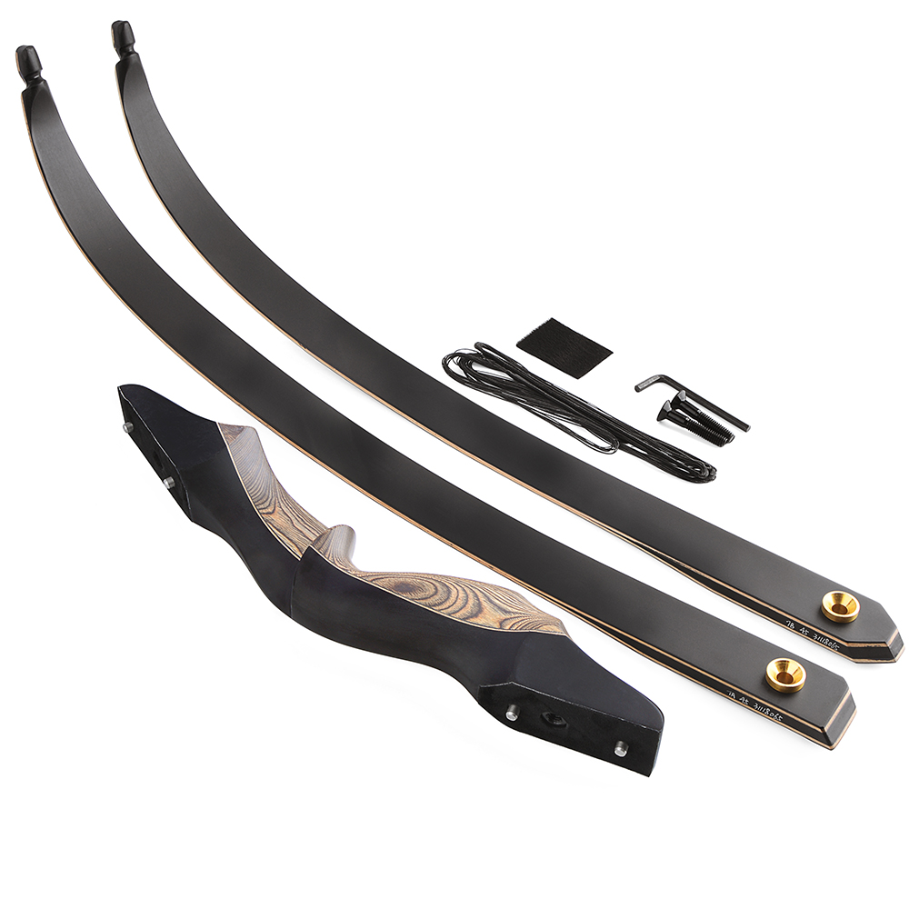 AMEYXGS 60" Wooden Takedown Recurve Bow 25-60# @28"