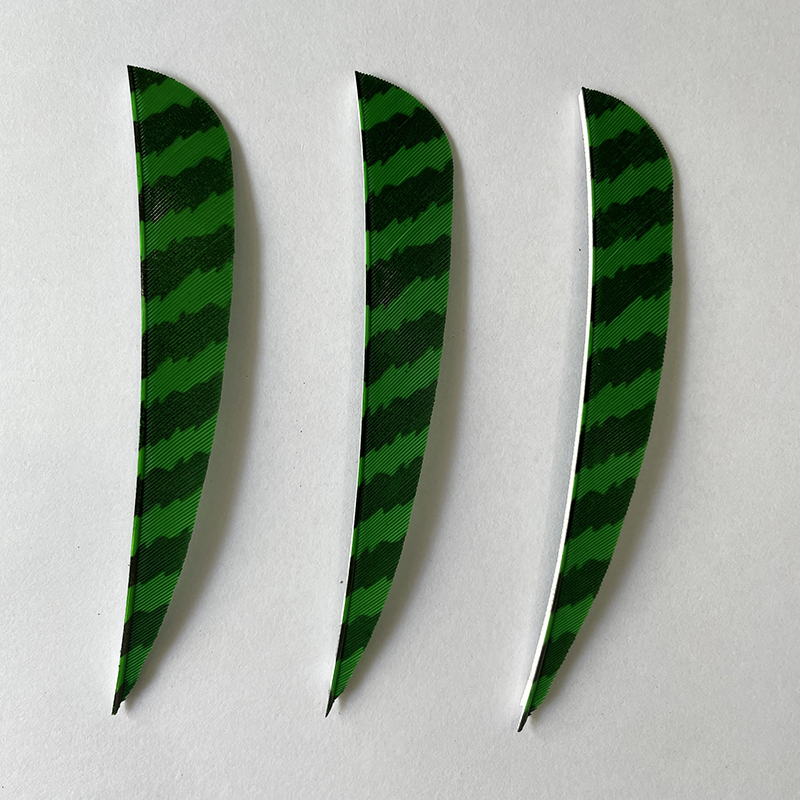 Arrow Feathers 3" 4" 5" Parabolic Barred Feathers RW (50 Pack)-CHN Archery