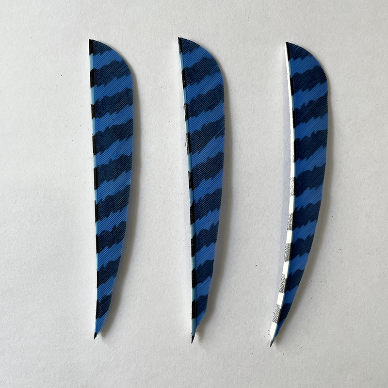 Arrow Feathers 3" 4" 5" Parabolic Barred Feathers RW (50 Pack)-CHN Archery