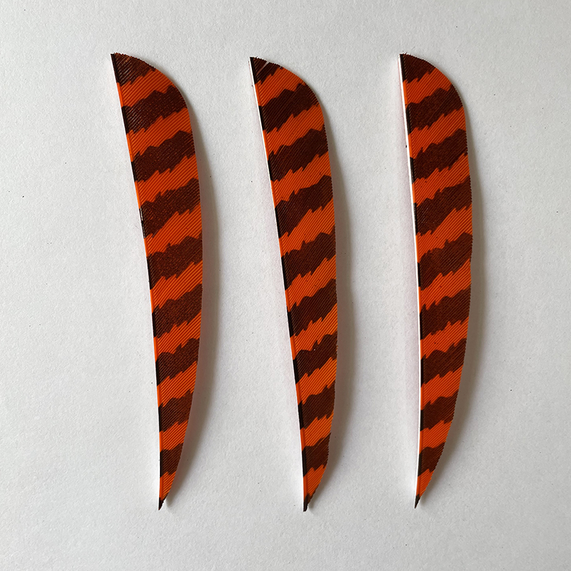 Arrow Feathers 3" 4" 5" Parabolic Barred Feathers RW (50 Pack)-CHN Archery