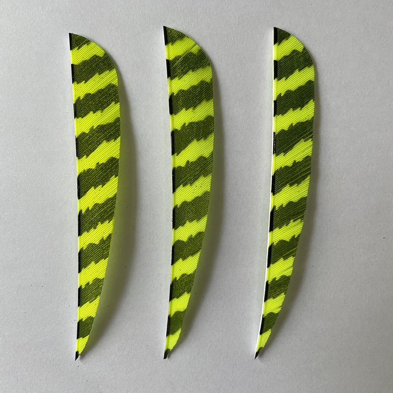Arrow Feathers 3" 4" 5" Parabolic Barred Feathers RW (50 Pack)-CHN Archery