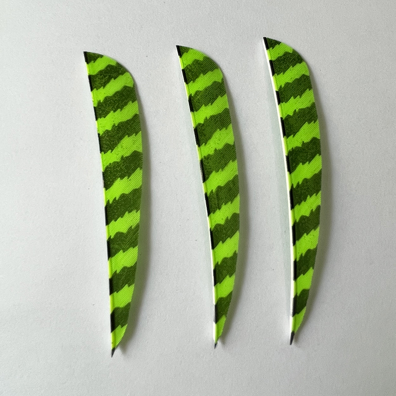 Arrow Feathers 3" 4" 5" Parabolic Barred Feathers RW (50 Pack)-CHN Archery