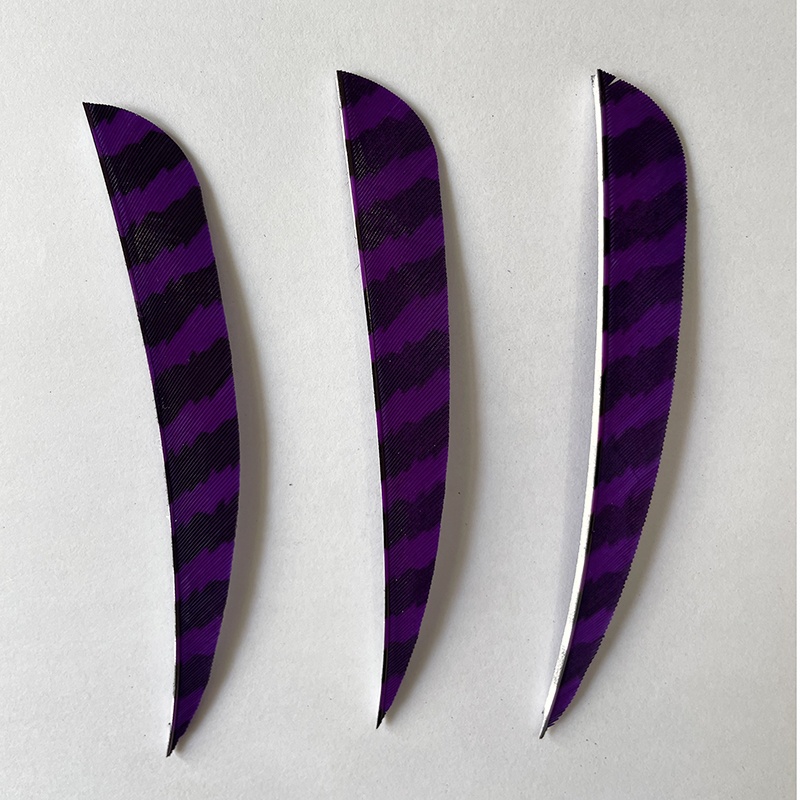 Arrow Feathers 3" 4" 5" Parabolic Barred Feathers RW (50 Pack)-CHN Archery