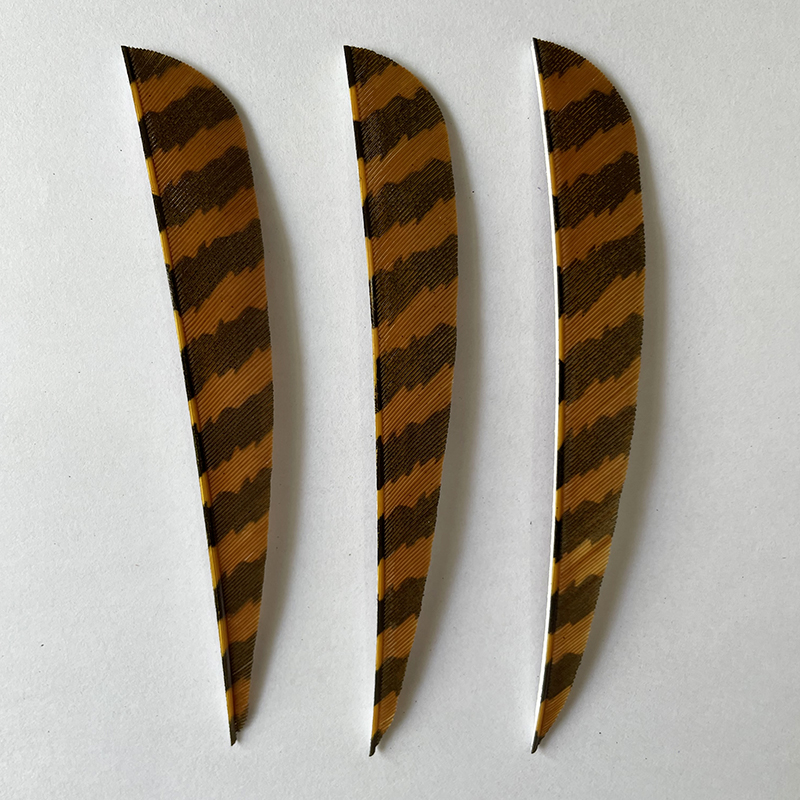 Arrow Feathers 3" 4" 5" Parabolic Barred Feathers RW (50 Pack)-CHN Archery