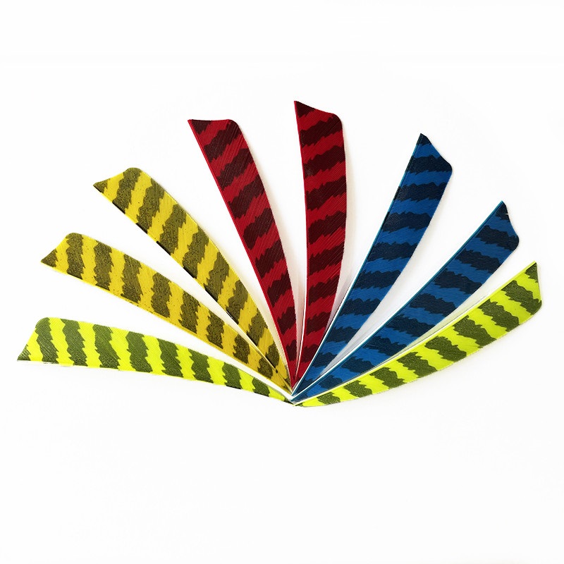 Arrows Barred Feathers Fletchings 3" 4" 5" Shield Cut RW (50 Pack)-CHN Archery