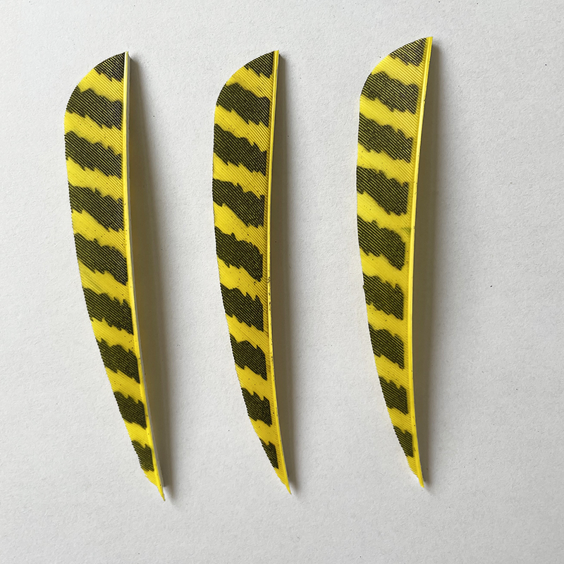 Arrow Feathers 3" 4" 5" Parabolic Barred LW Fletchings (50 Pack)-CHN Archery