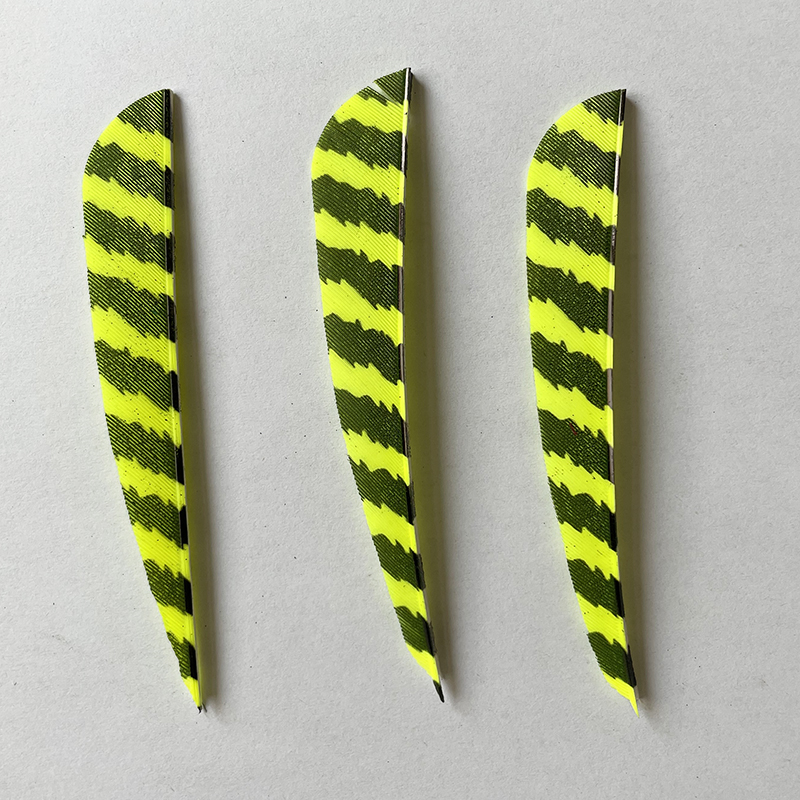 Arrow Feathers 3" 4" 5" Parabolic Barred LW Fletchings (50 Pack)-CHN Archery