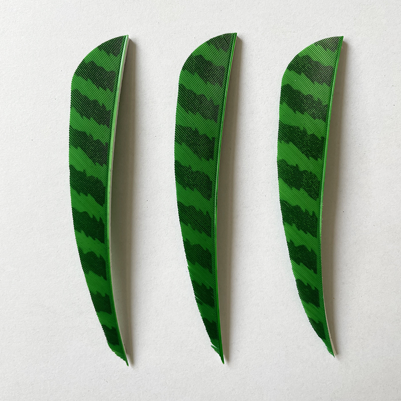 Arrow Feathers 3" 4" 5" Parabolic Barred LW Fletchings (50 Pack)-CHN Archery