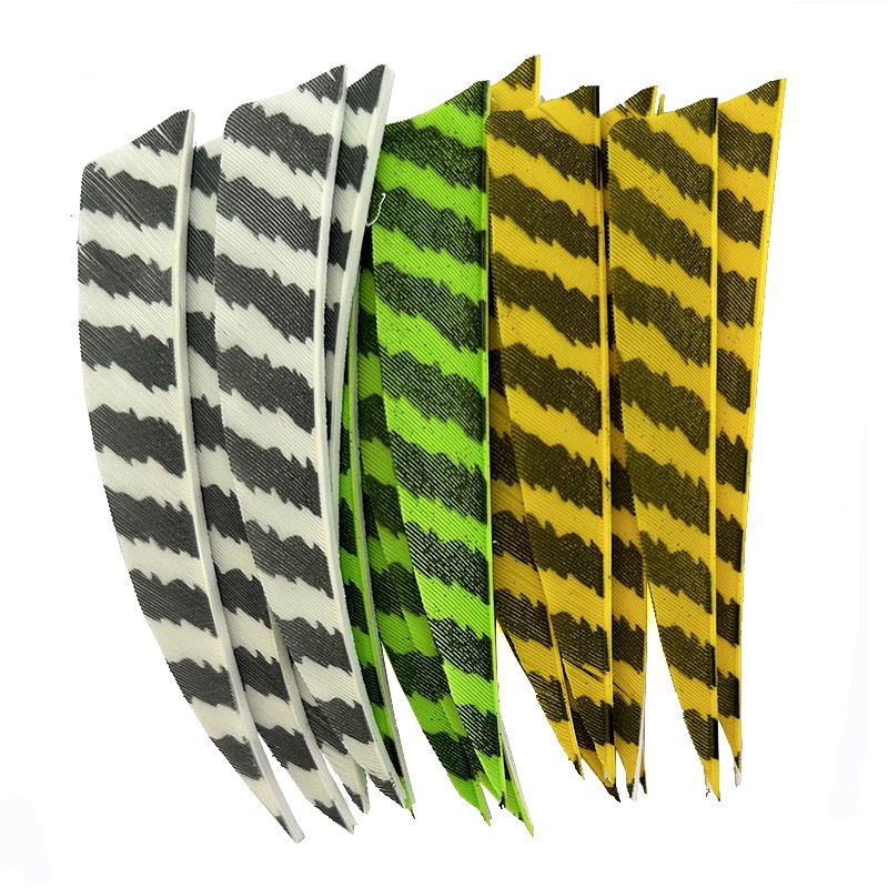 Traditional 3" 4" 5" Shield Cut Barred Archery Feathers LW (50 Pack)-CHN Archery