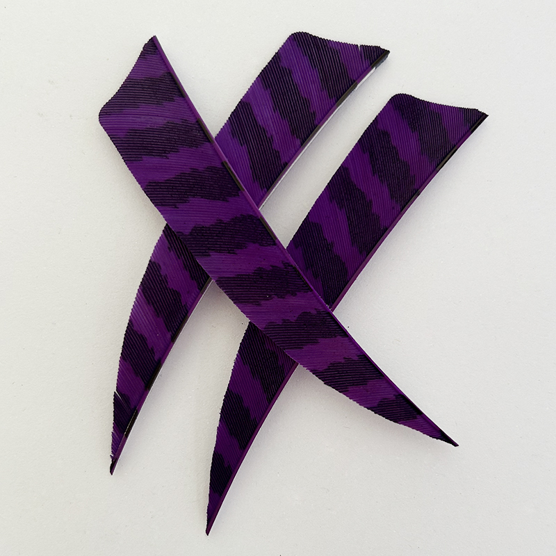 Traditional 3" 4" 5" Shield Cut Barred Archery Feathers LW (50 Pack)-CHN Archery