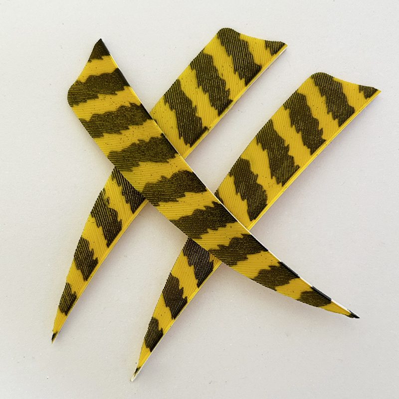 Traditional 3" 4" 5" Shield Cut Barred Archery Feathers LW (50 Pack)-CHN Archery