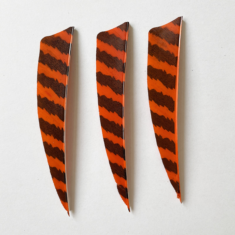 Traditional 3" 4" 5" Shield Cut Barred Archery Feathers LW (50 Pack)-CHN Archery