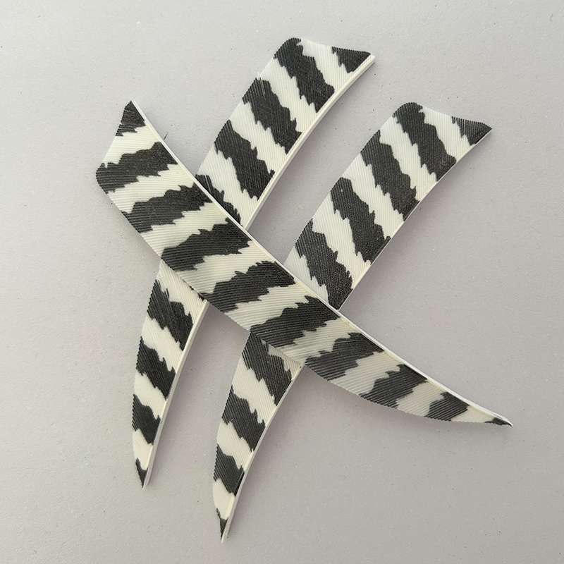 Traditional 3" 4" 5" Shield Cut Barred Archery Feathers LW (50 Pack)-CHN Archery