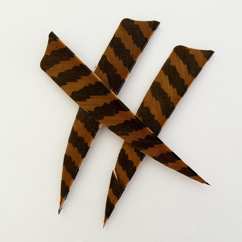 Traditional 3" 4" 5" Shield Cut Barred Archery Feathers LW (50 Pack)-CHN Archery