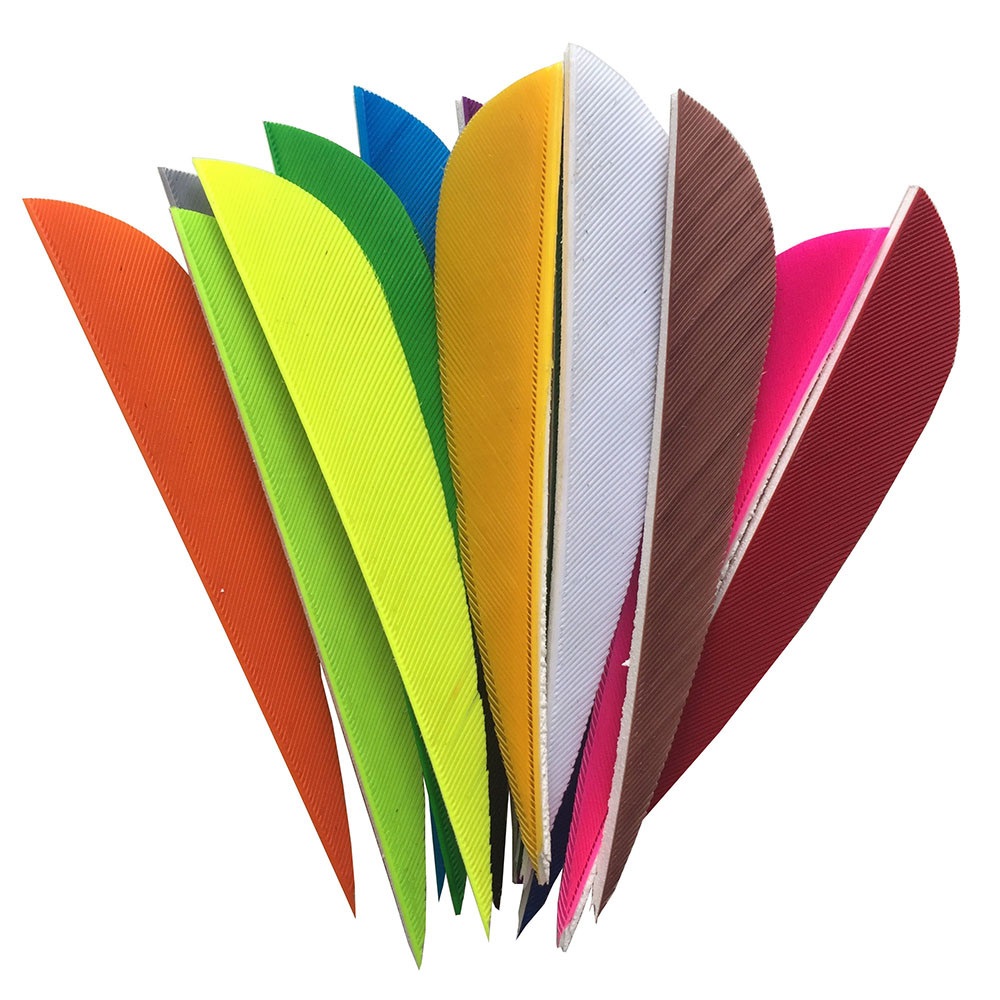 Feather Fletchings for Arrows 3" 4" 5" Parabolic RW (50 Pack)-CHN Archery